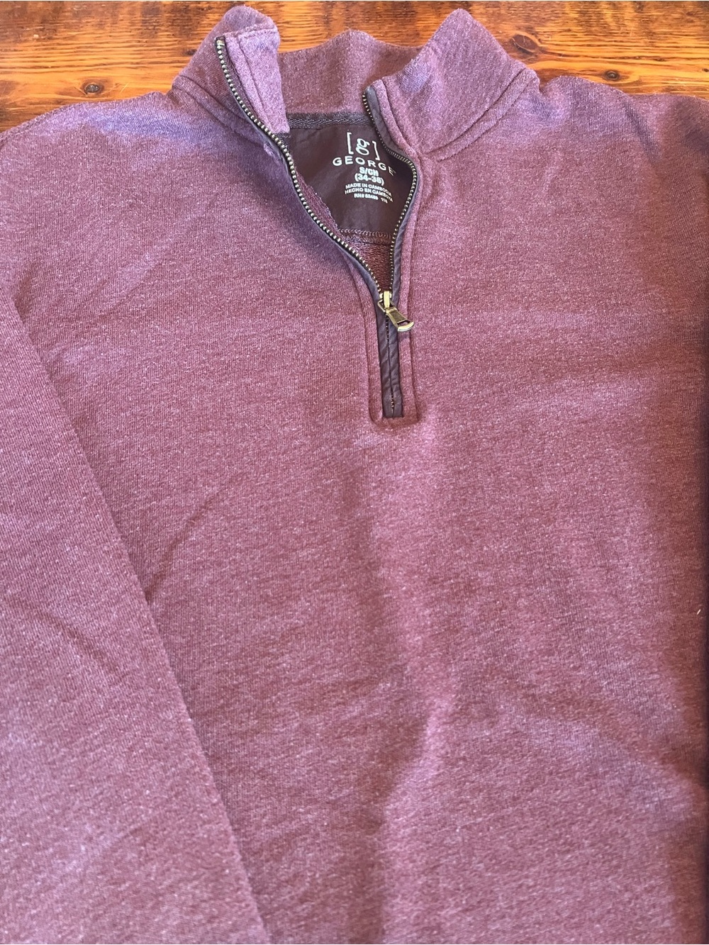 George Knit Jersey Quarter Zip Pullover Mens Medium